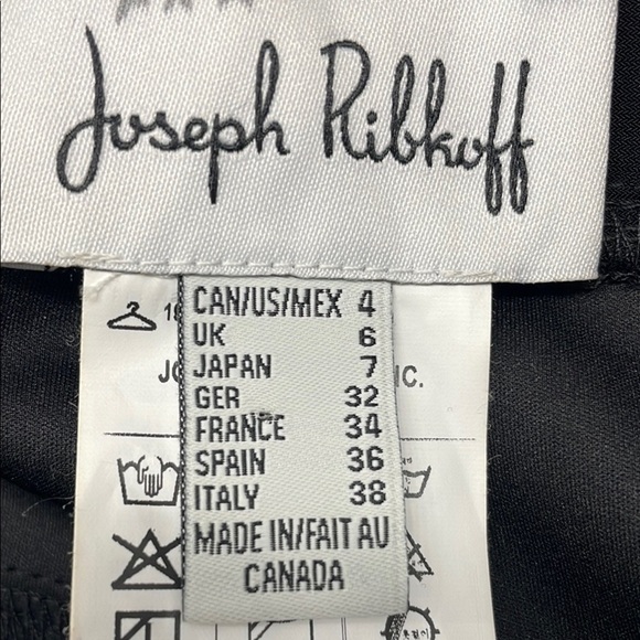 Joseph Ribkoff Black Leggings with Leopard Print Side Stripes Size 4 - Picture 10 of 12